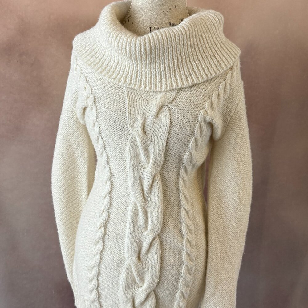 Cream sweater dress